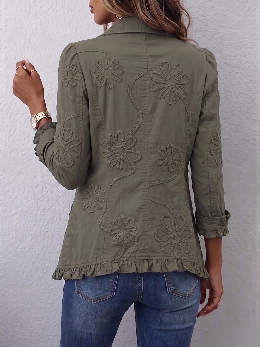 Auraly – veste brodée à volants