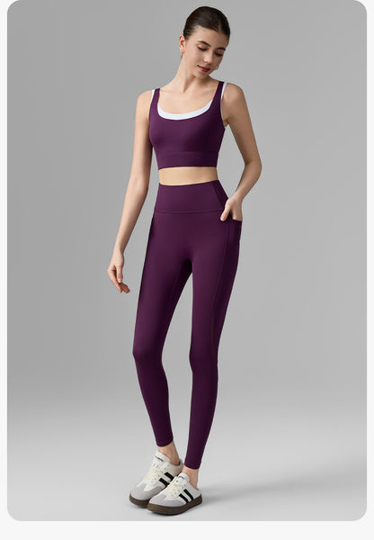 Legging Sculptant Taille Haute avec Poche