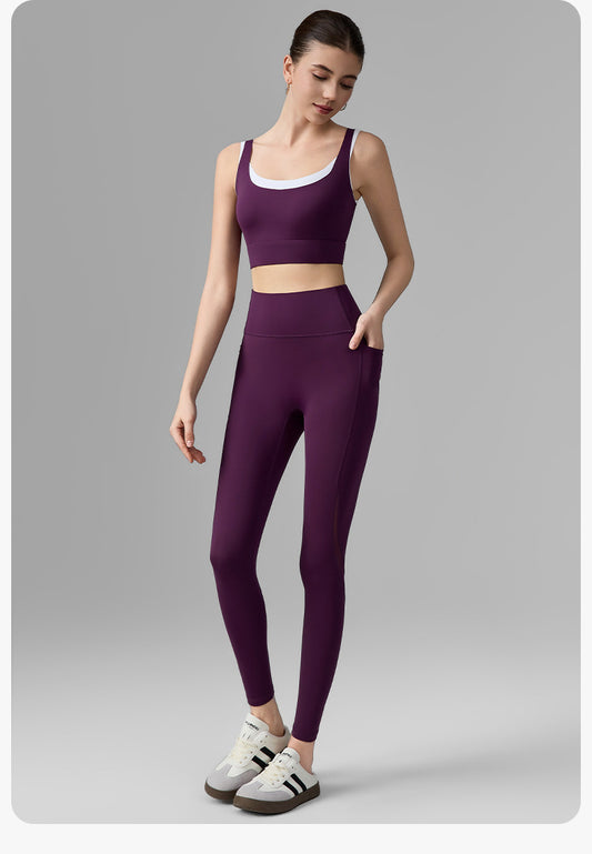 Legging Sculptant Taille Haute avec Poche