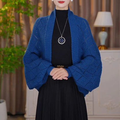 Eryla – cardigan en tricot ajouré à motif échelle