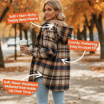 Nivara – veste à capuche en flanelle