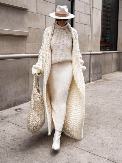 Renali – Manteau tricoté à col châle