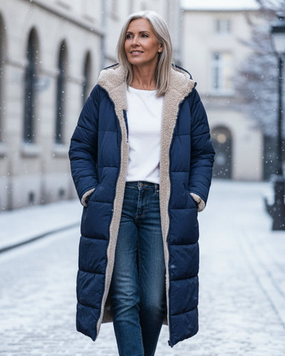 Arlise – manteau réversible en sherpa