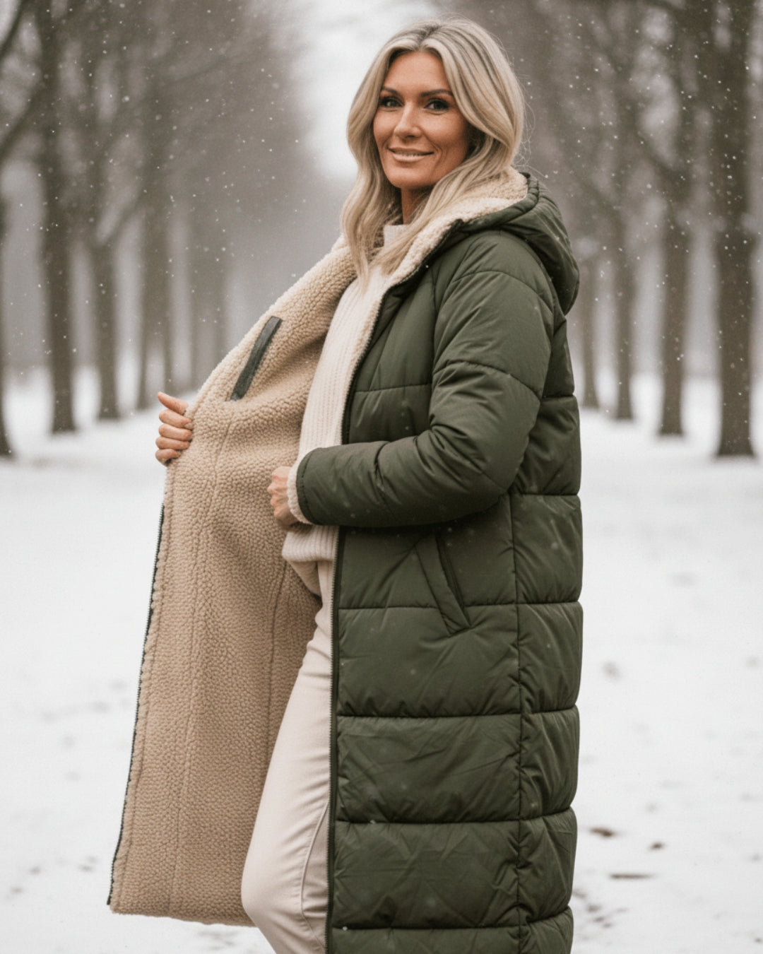 Arlise – manteau réversible en sherpa