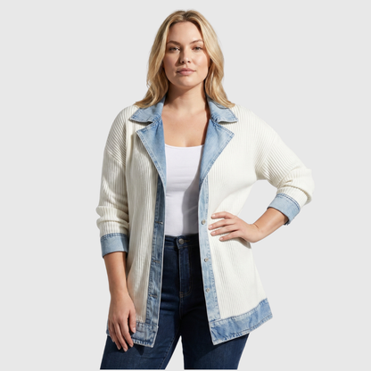 Velira – Veste en maille de coton inspirée du denim