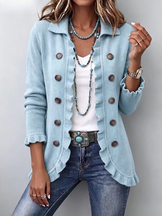 Arlise – veste en maille à volants