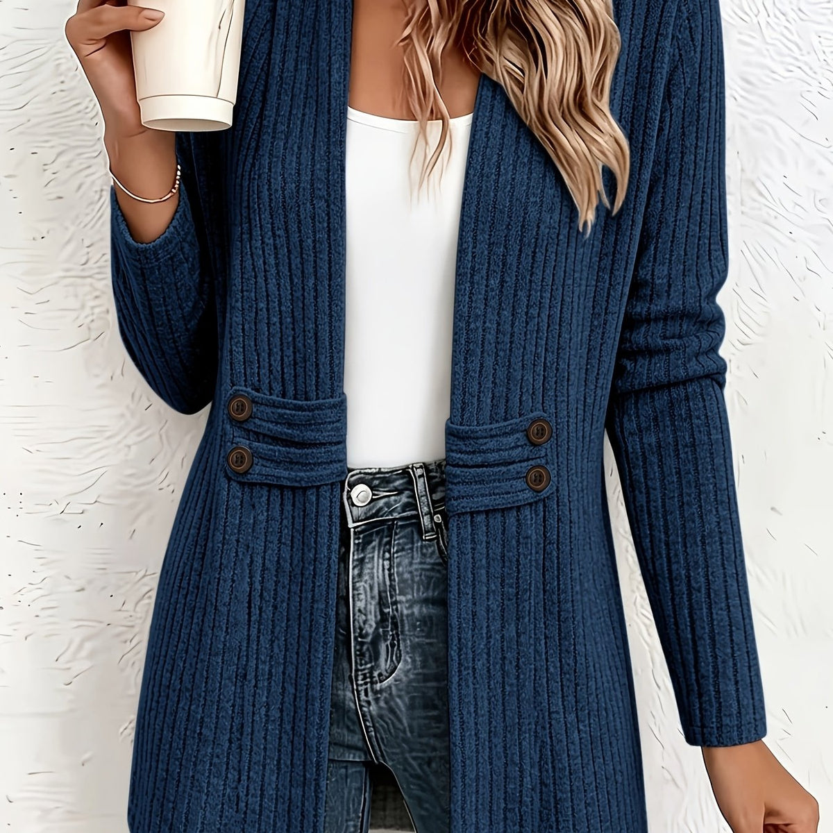 Velira – Cardigan en tricot à double boutonnage