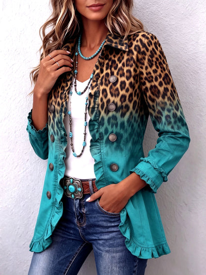 Nivaya – veste blazer à imprimé léopard