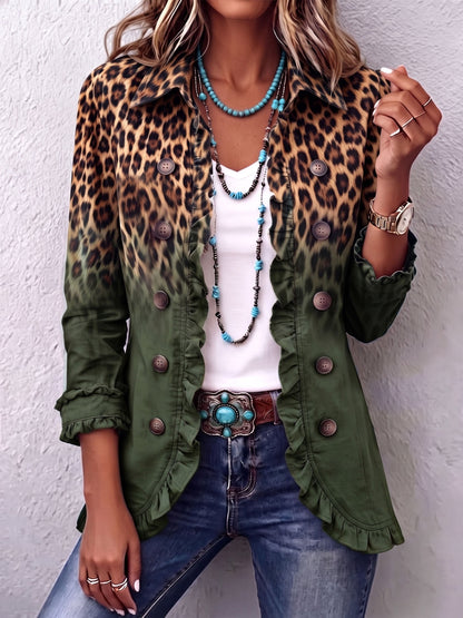 Nivaya – veste blazer à imprimé léopard