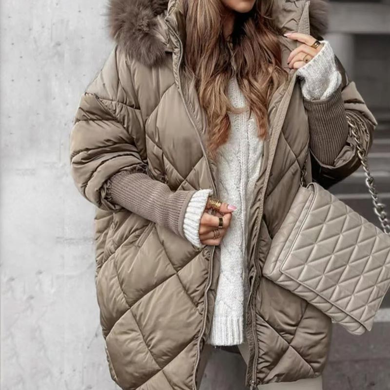 Erelia – Parka rembourrée à manches en tricot