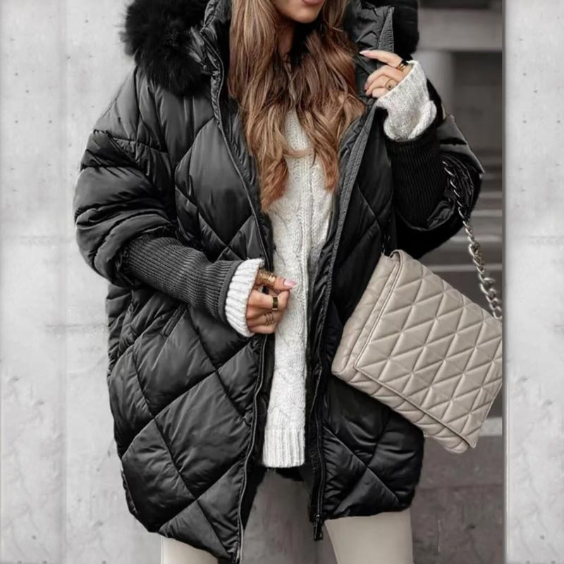 Erelia – Parka rembourrée à manches en tricot