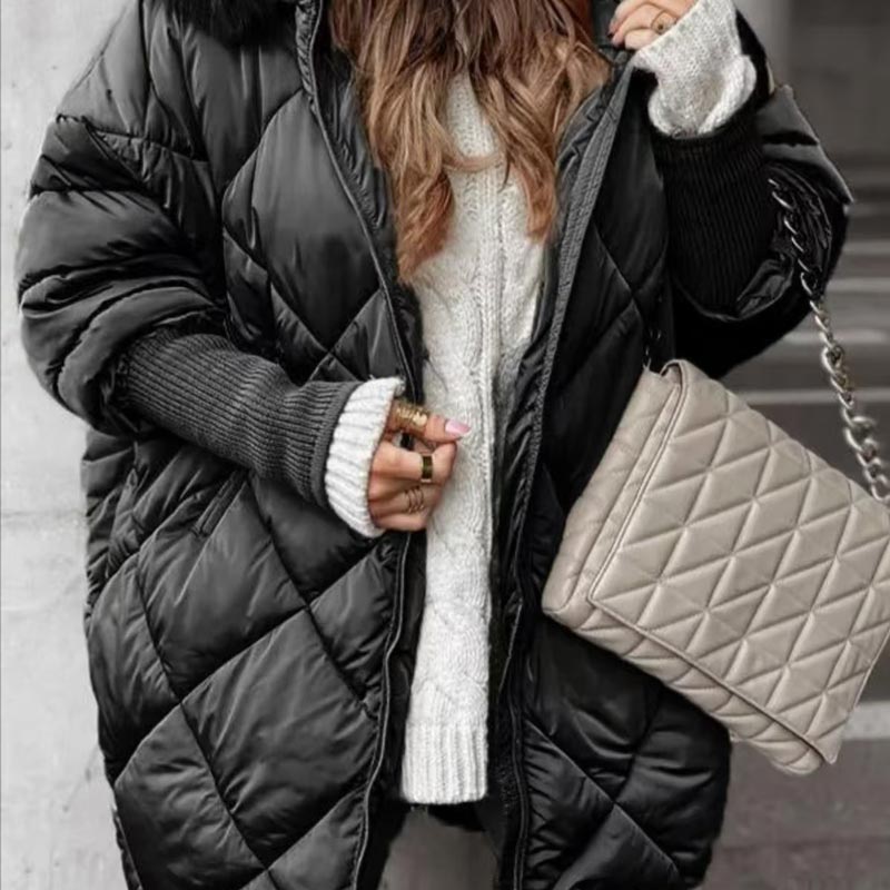 Erelia – Parka rembourrée à manches en tricot