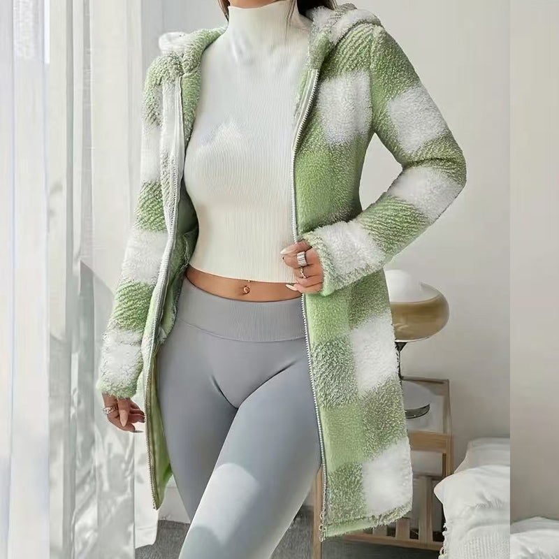Bemira – Zippé à carreaux Buffalo, sweat à capuche