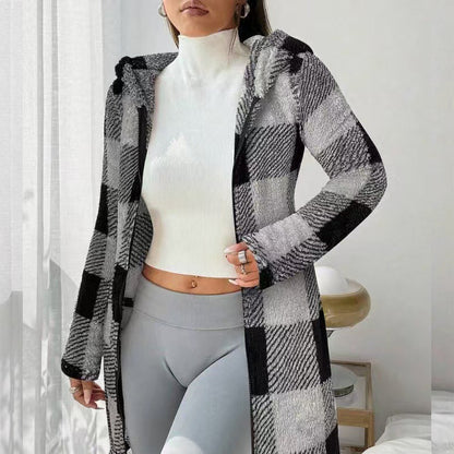 Bemira – Zippé à carreaux Buffalo, sweat à capuche