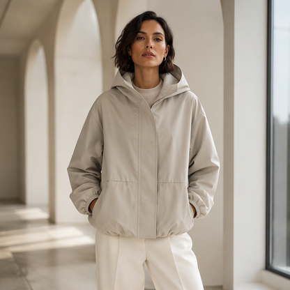 Linara – Veste coupe-vent résistante à l'eau à ourlet blousant