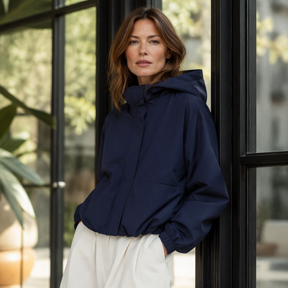 Linara – Veste coupe-vent résistante à l'eau à ourlet blousant