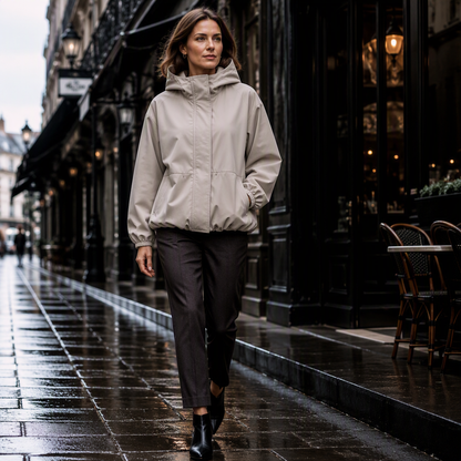 Linara – Veste coupe-vent résistante à l'eau à ourlet blousant