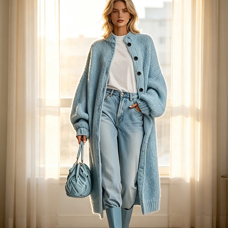 Lanira – Manteau en tricot épais à boutons